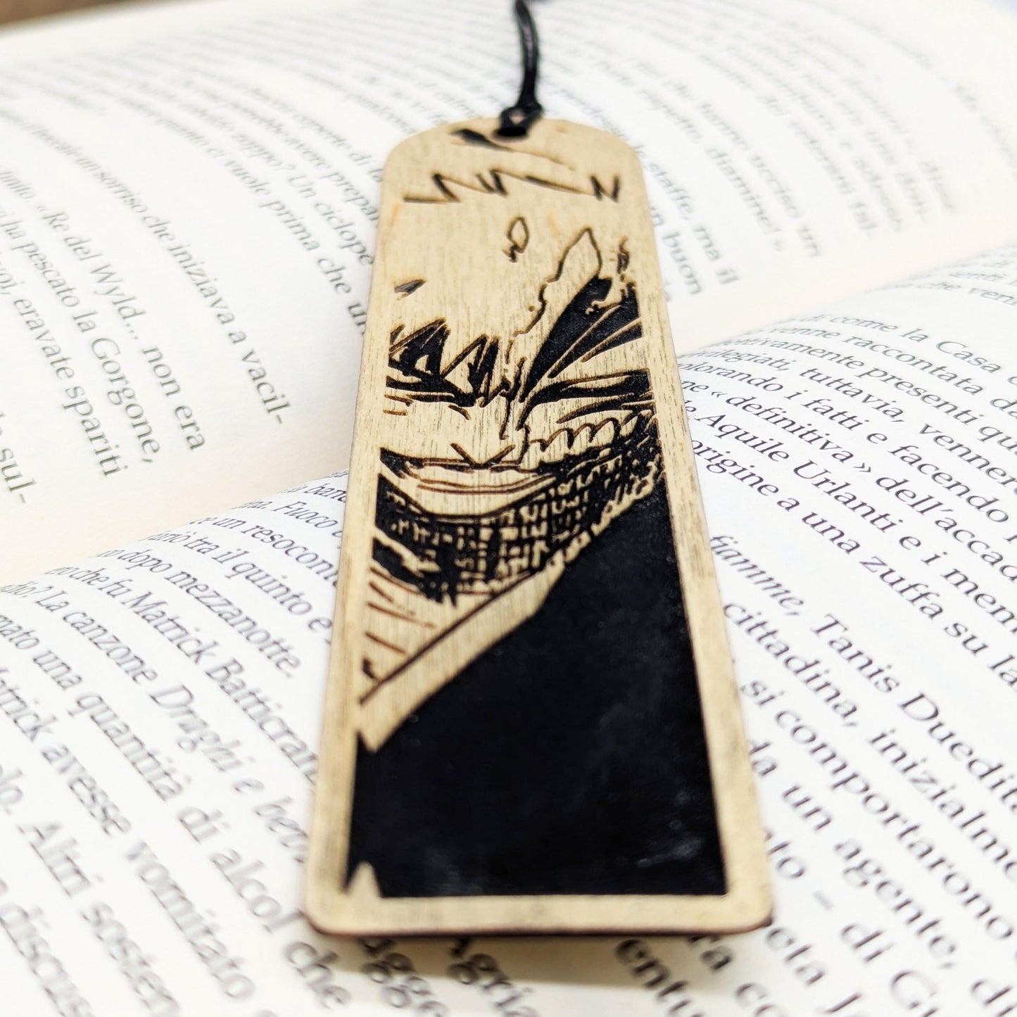 Segnalibro legno Shinigami Maschera Hollow, ispirato a Bleach