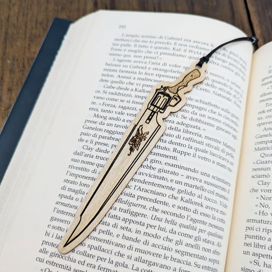 Segnalibro in legno Gunblade di Squall Lionhart, da Final Fantasy VIII, FF8