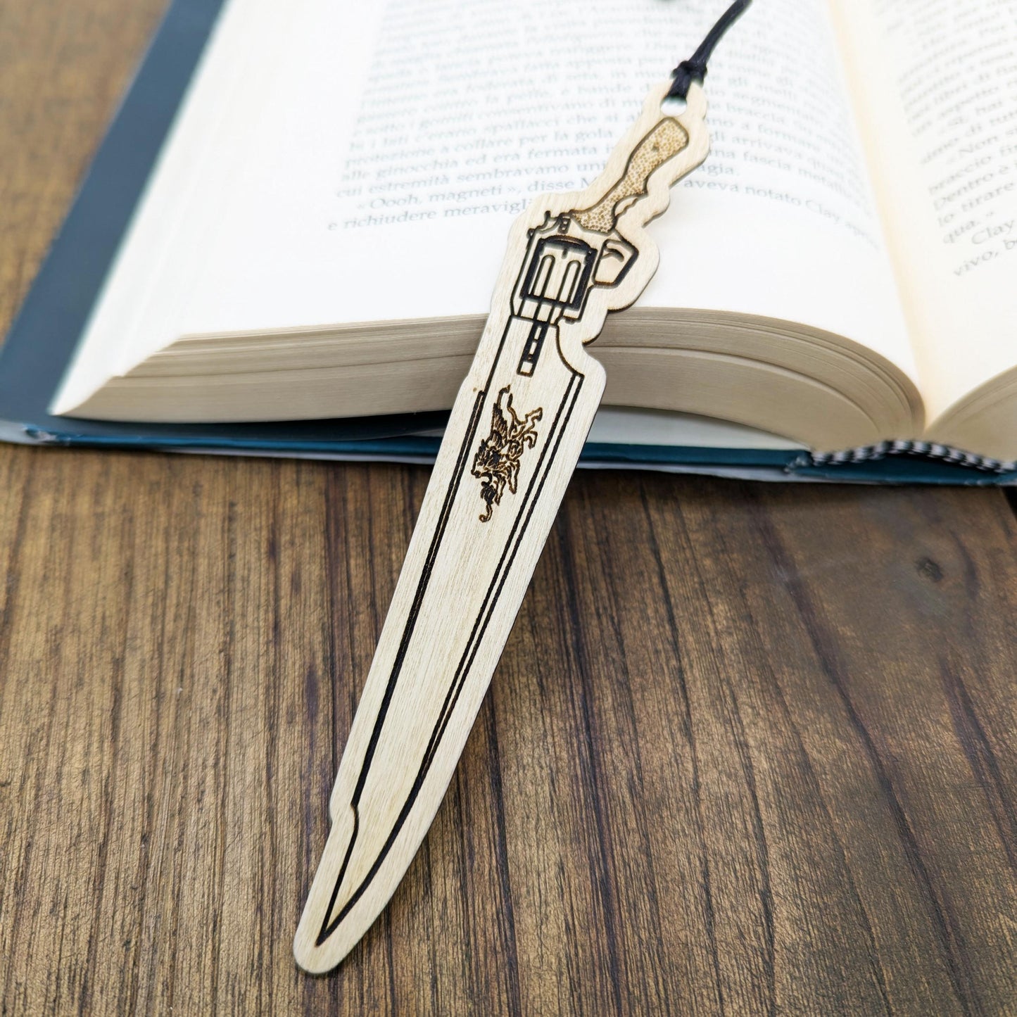 Segnalibro in legno Gunblade di Squall Lionhart, da Final Fantasy VIII, FF8