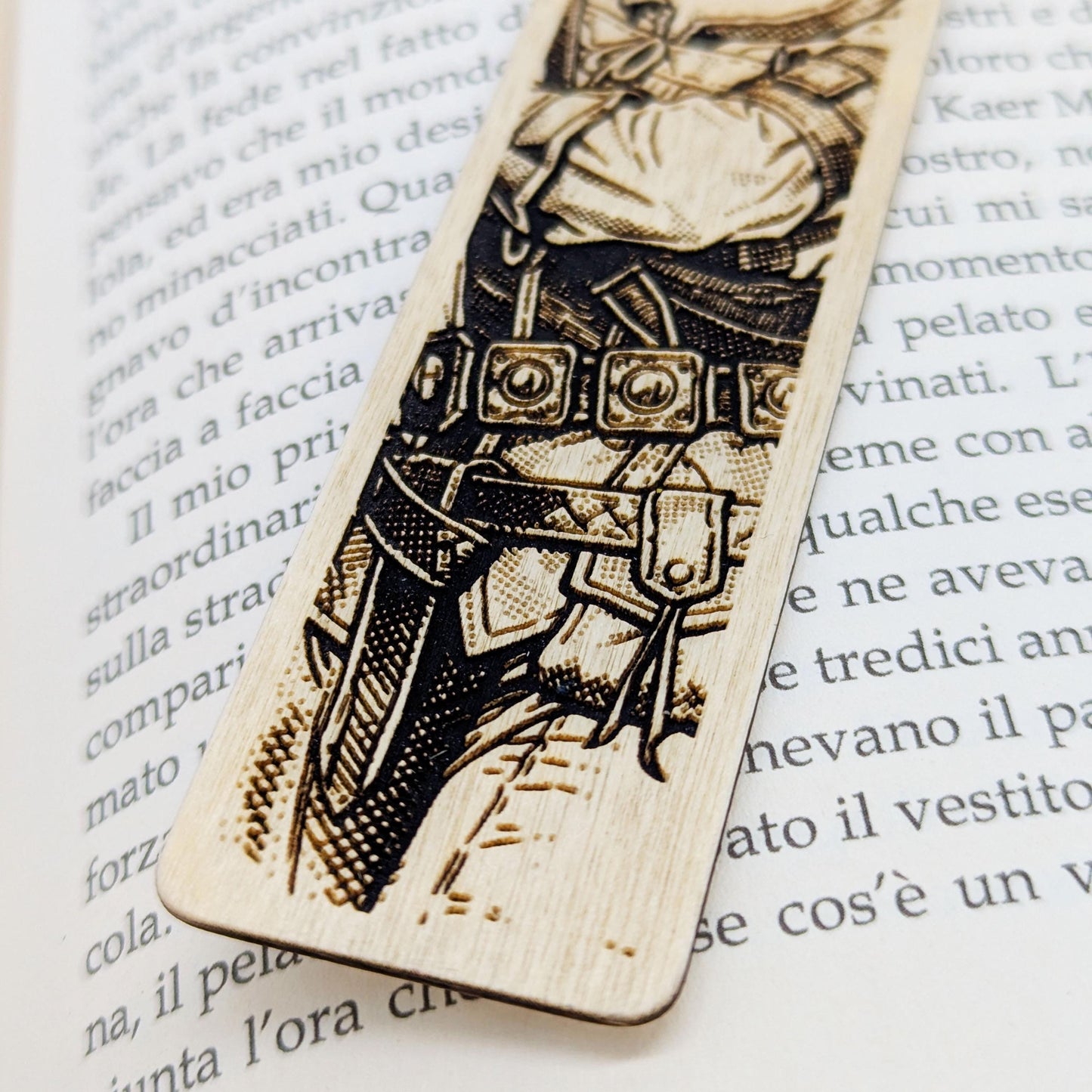 Segnalibro in legno Ciri Cirilla di Cintra, design inciso ispirato a The Witcher