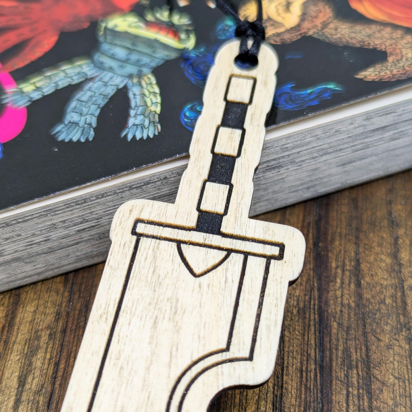 Segnalibro in legno ispirato alla spada Tagliateste del ninja Zabusa dall'Anime Manga Naruto
