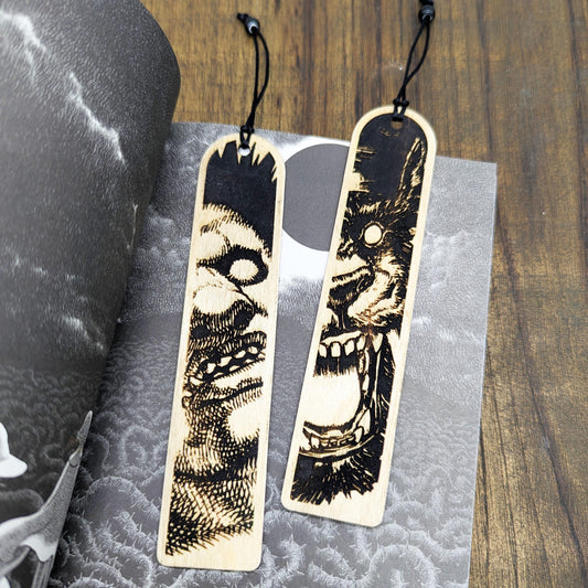 Segnalibro in legno ispirato a Berserk – Arte manga Zodd l'immortale – Realizzato in legno sottile – Regalo anime per lettori collezionisti