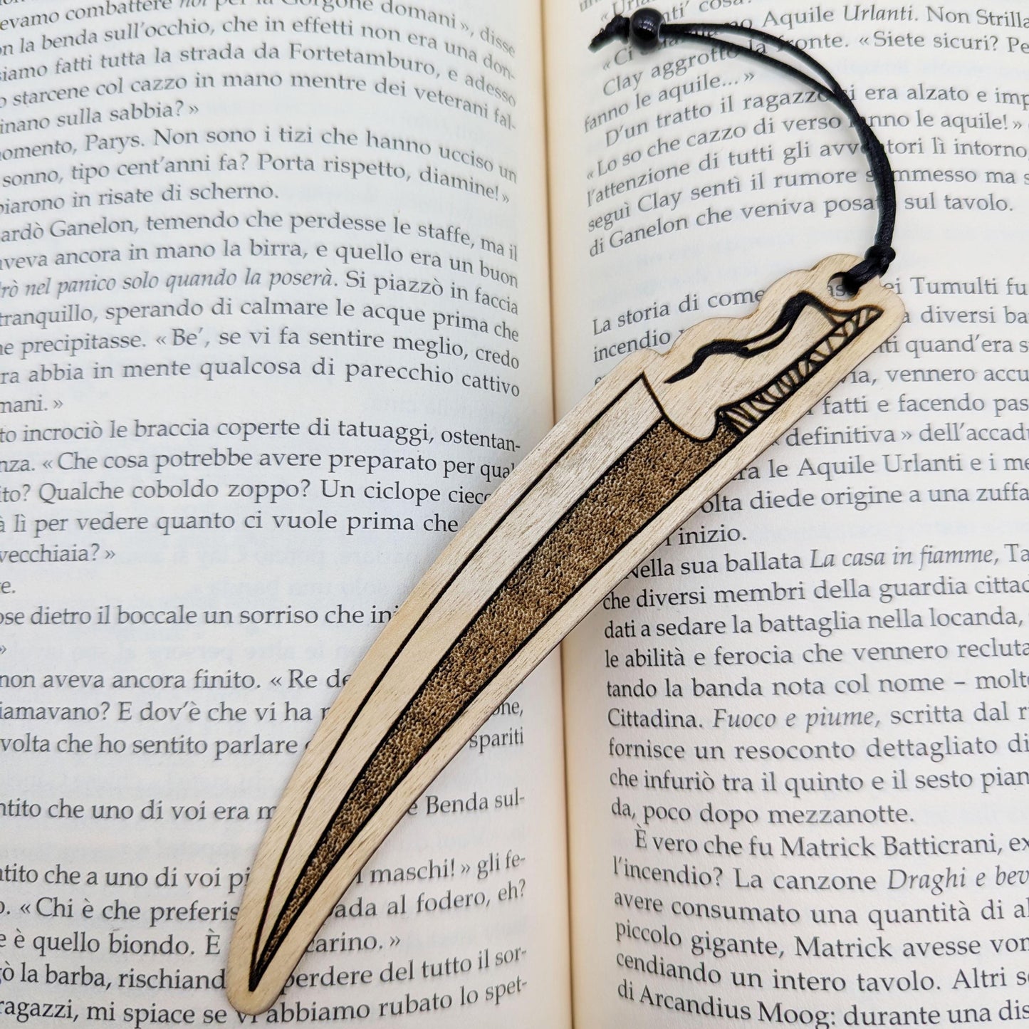 Segnalibro in legno ispirato a Zangetsu, la spada di Ichigo Kurosaki – Ideale per amanti di anime e manga shonen