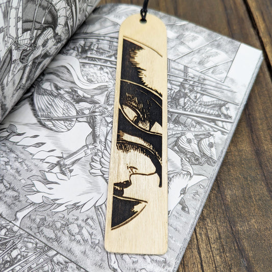 Segnalibro in legno ispirato a Grifis o Phemt dal manga Berserk