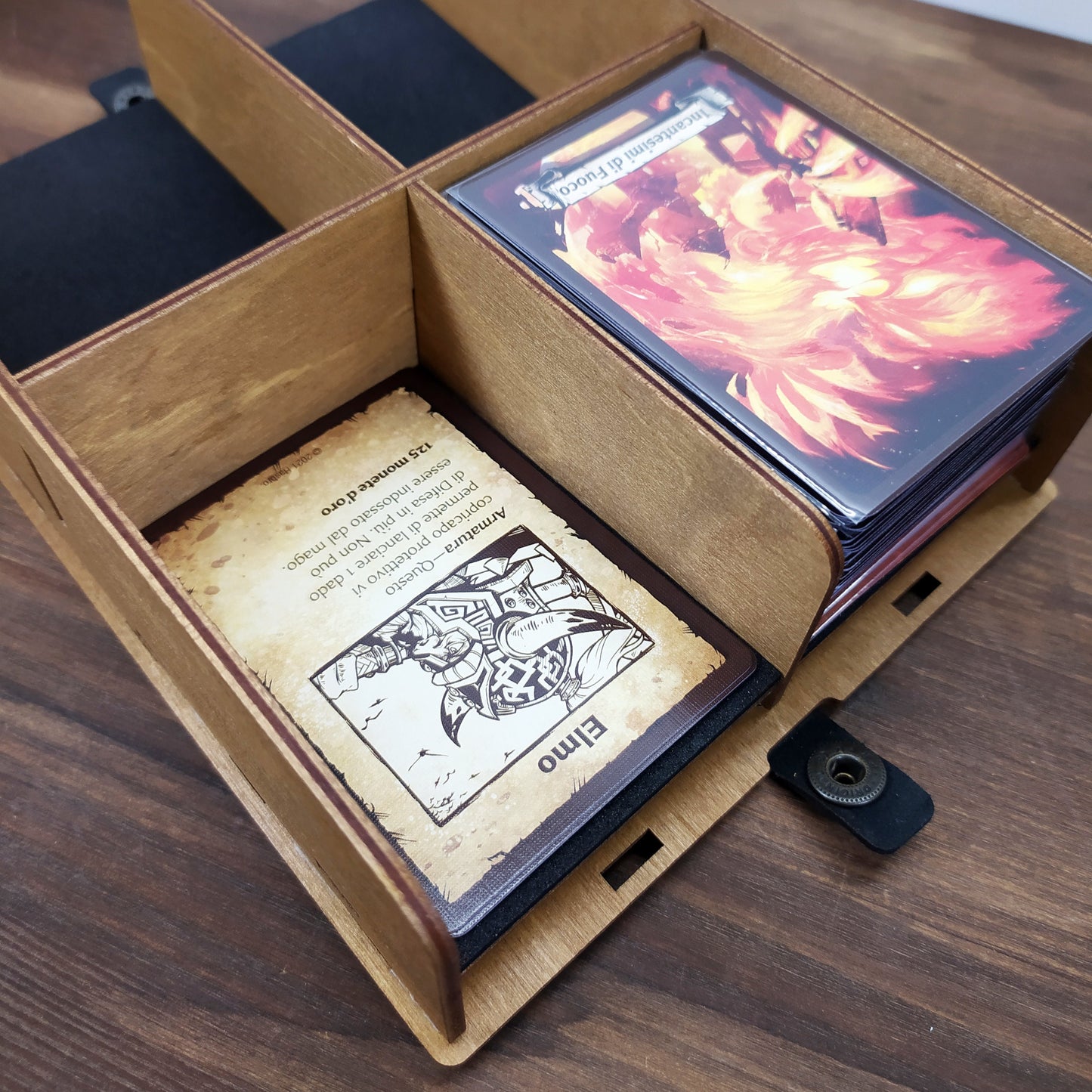 Heroquest scatola porta carte in legno per vecchia e nuova versione - Taglia L