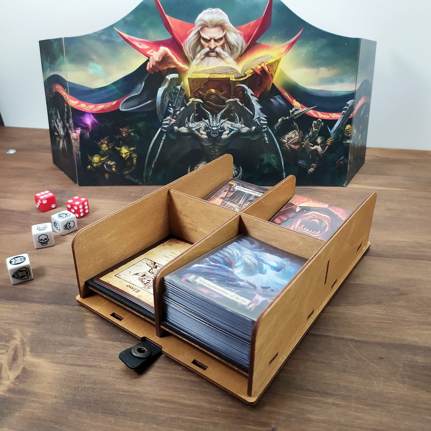 Heroquest scatola porta carte in legno per vecchia e nuova versione - Taglia L