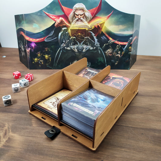 Heroquest scatola porta carte in legno per vecchia e nuova versione - Taglia L