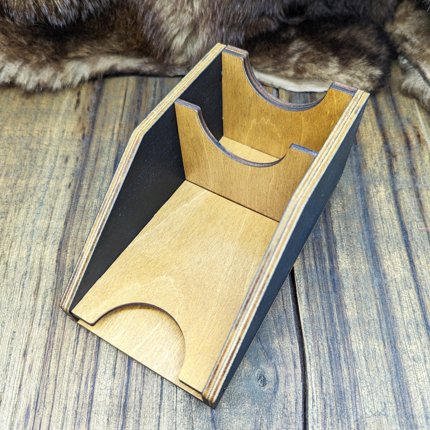 Porta carte modulare in legno per giochi da tavolo, magnetico, dotato di comparto per gli scarti, personalizzato per Heroquest o neutro
