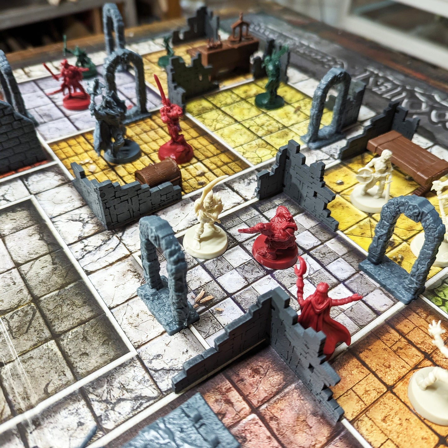 Kit 12 muri angolari magnetici per HeroQuest in MDF – Scenografia 3D per dungeon crawler e giochi di ruolo – Naturale o precolorato