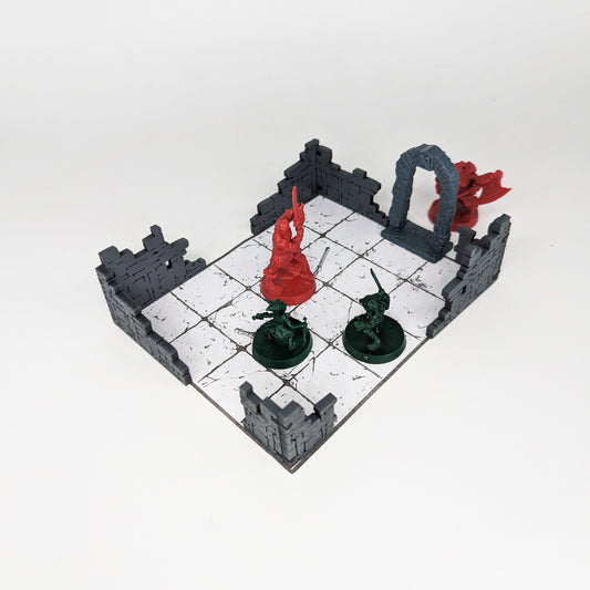 Kit 12 muri angolari magnetici per HeroQuest in MDF – Scenografia 3D per dungeon crawler e giochi di ruolo – Naturale o precolorato