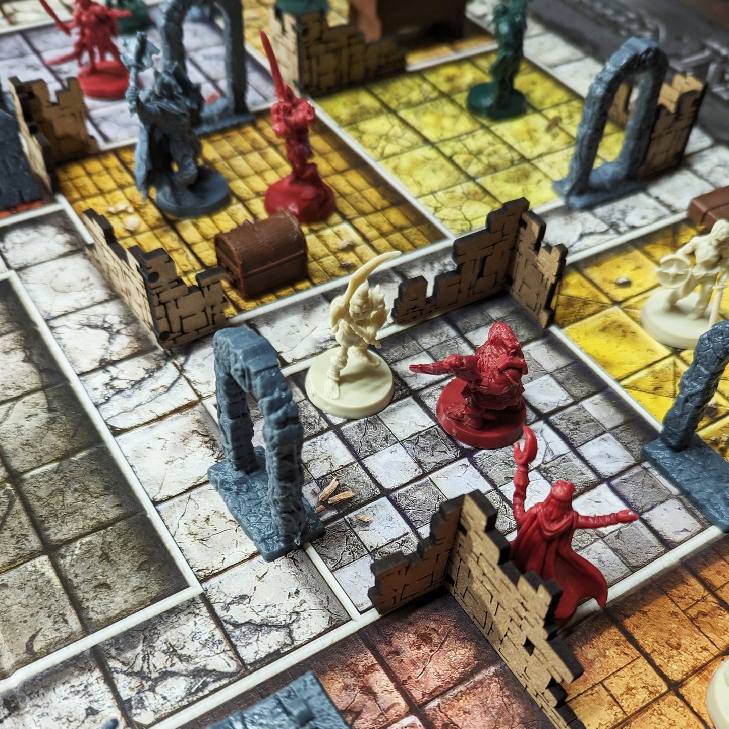 Kit 12 muri angolari magnetici per HeroQuest in MDF – Scenografia 3D per dungeon crawler e giochi di ruolo – Naturale o precolorato