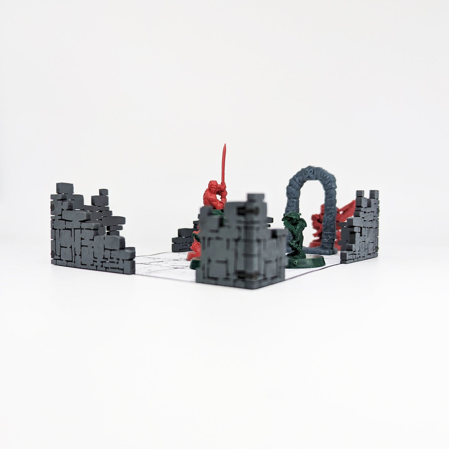 Kit 12 muri angolari magnetici per HeroQuest in MDF – Scenografia 3D per dungeon crawler e giochi di ruolo – Naturale o precolorato