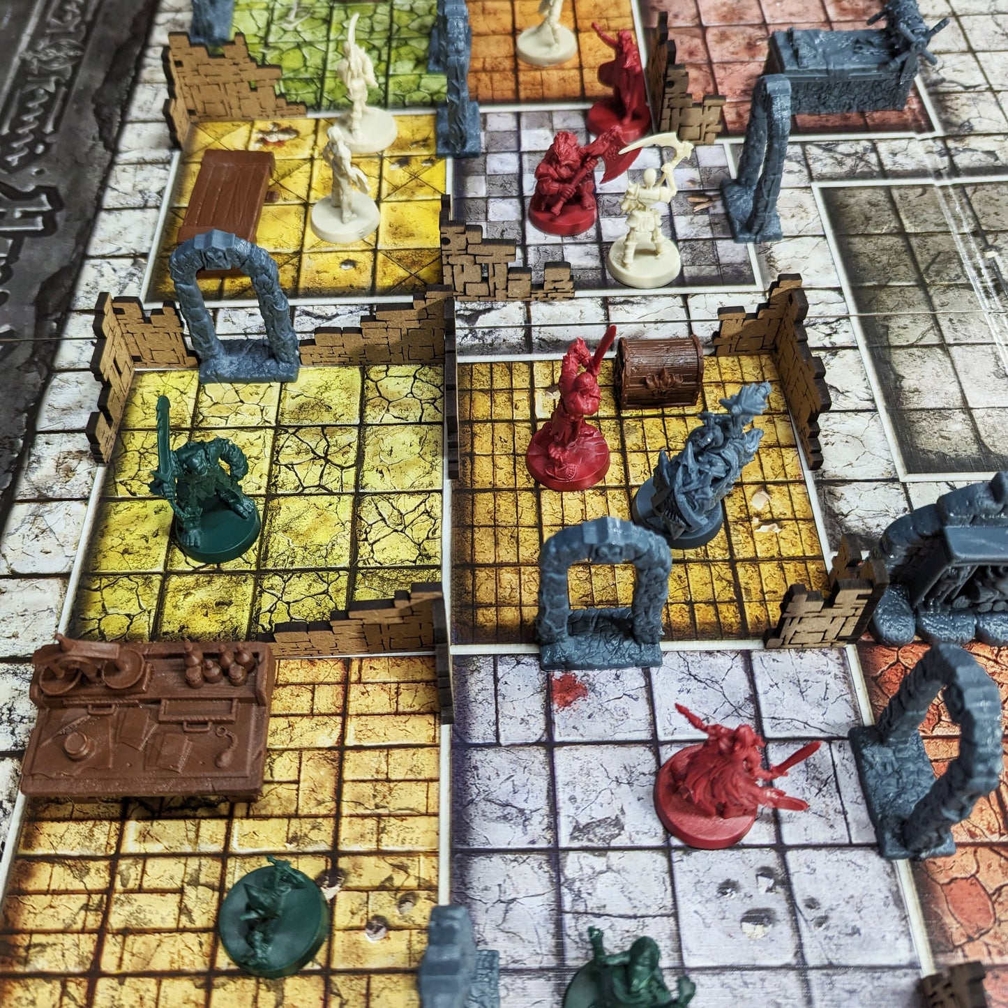 Kit 12 muri angolari magnetici per HeroQuest in MDF – Scenografia 3D per dungeon crawler e giochi di ruolo – Naturale o precolorato
