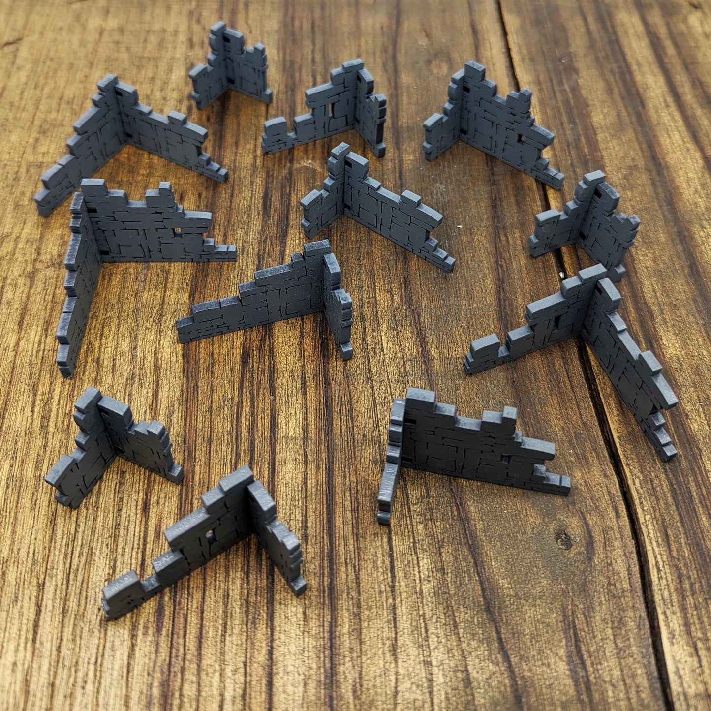 Kit 12 muri angolari magnetici per HeroQuest in MDF – Scenografia 3D per dungeon crawler e giochi di ruolo – Naturale o precolorato