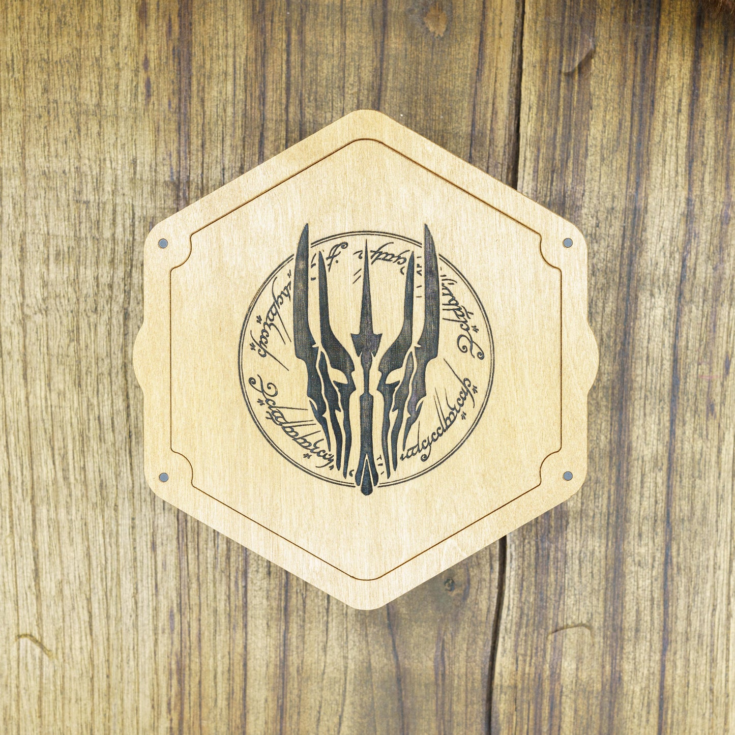 Scatola porta dadi e lancia dadi con Sauron da Il Signore degli Anelli - Scatola in legno con inserto in foam e coperchio magnetico
