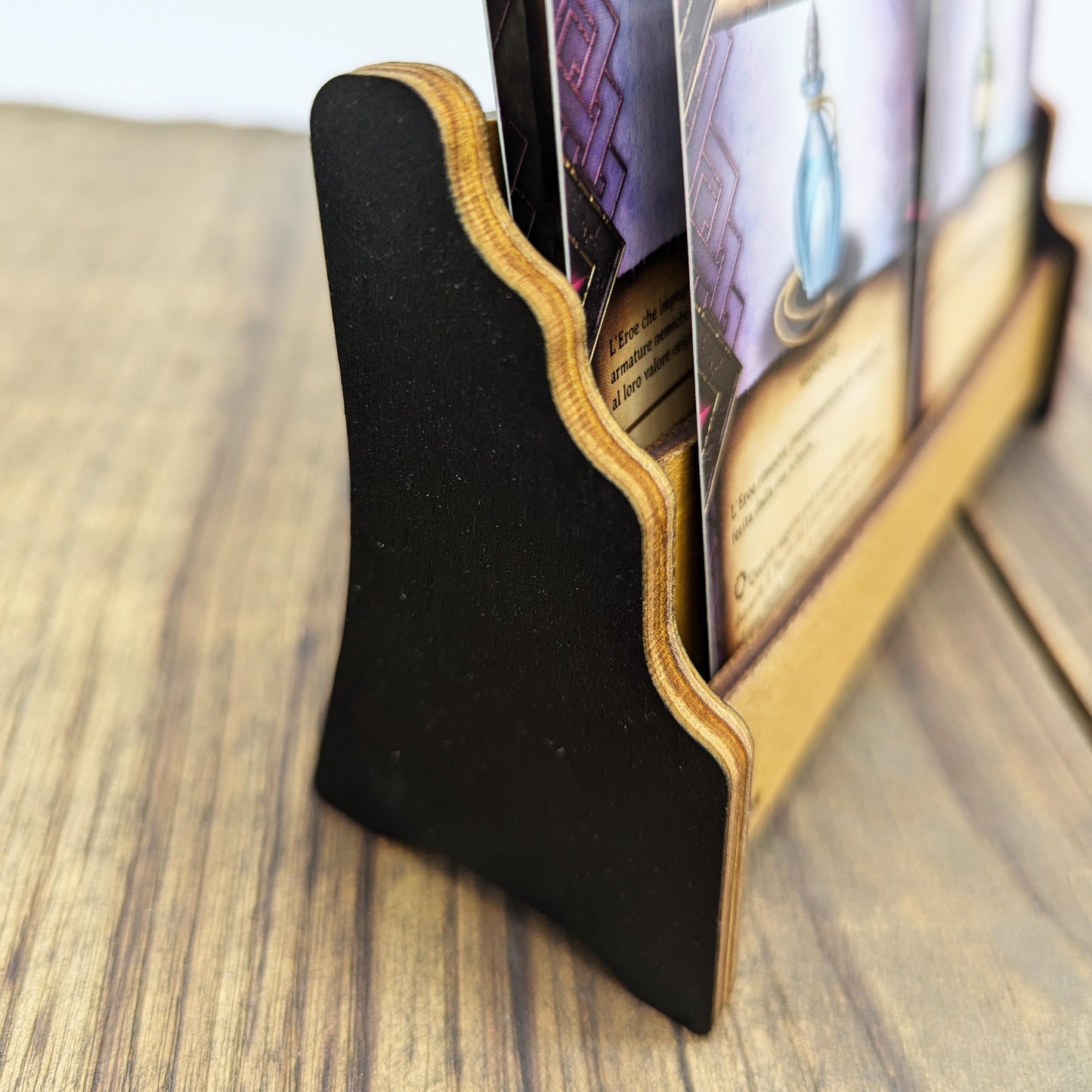 Porta carte in legno per giochi da tavolo, supporto per carte universale, Arkham Horror, Magic the Gathering, Dungeon Crawlers