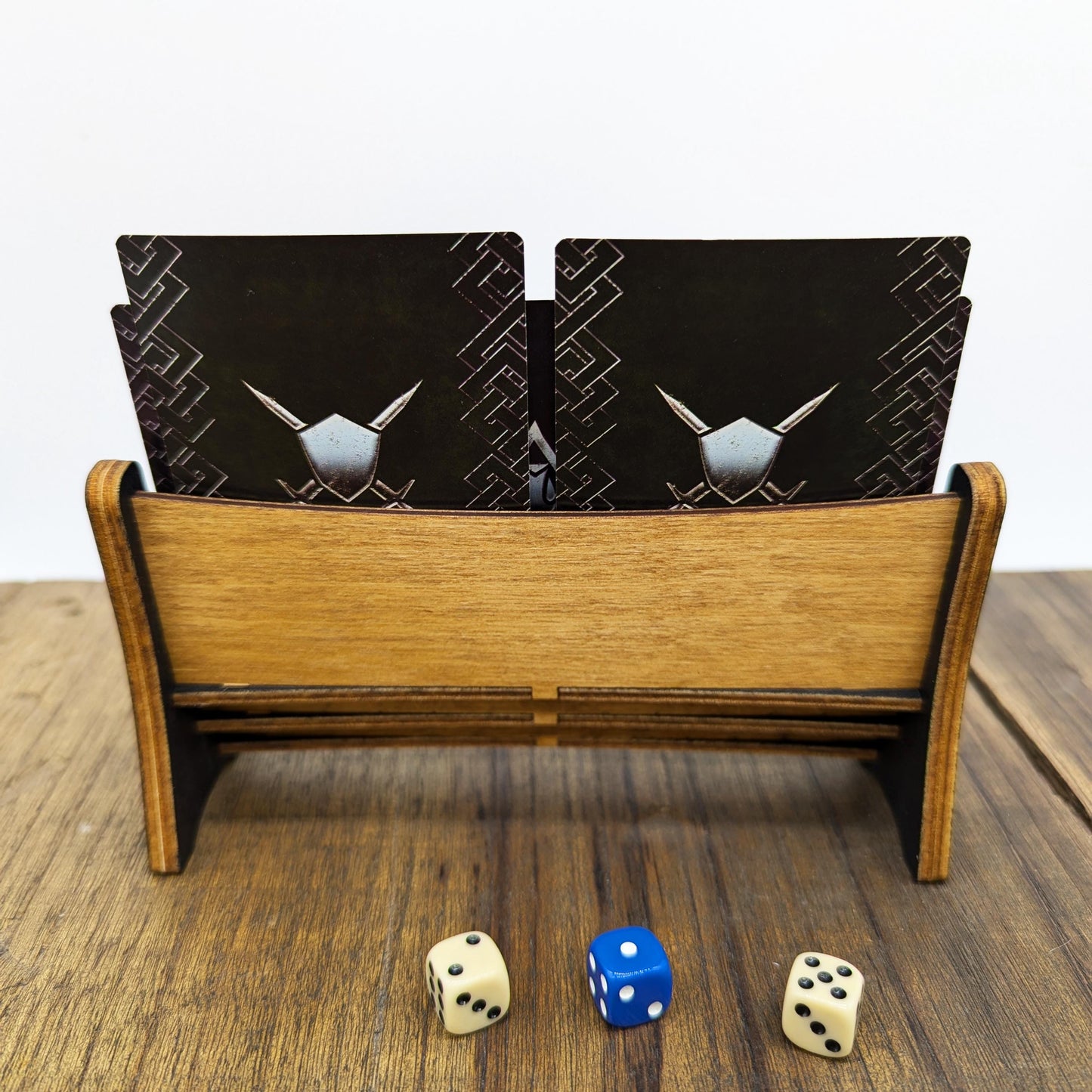 Porta carte in legno per giochi da tavolo, supporto per carte universale, Arkham Horror, Magic the Gathering, Dungeon Crawlers