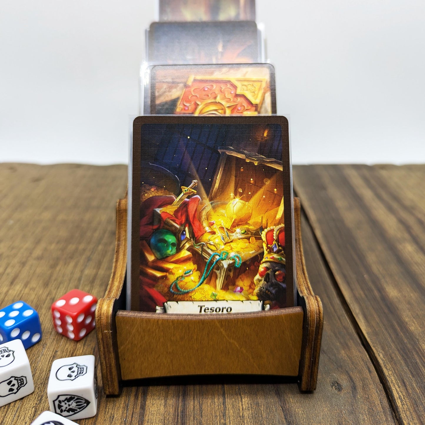 Porta carte, token, tiles in legno per giochi da tavolo, modulare magnetico, alta capacità, perfetto per Heroquest e Dungeon Crawlers
