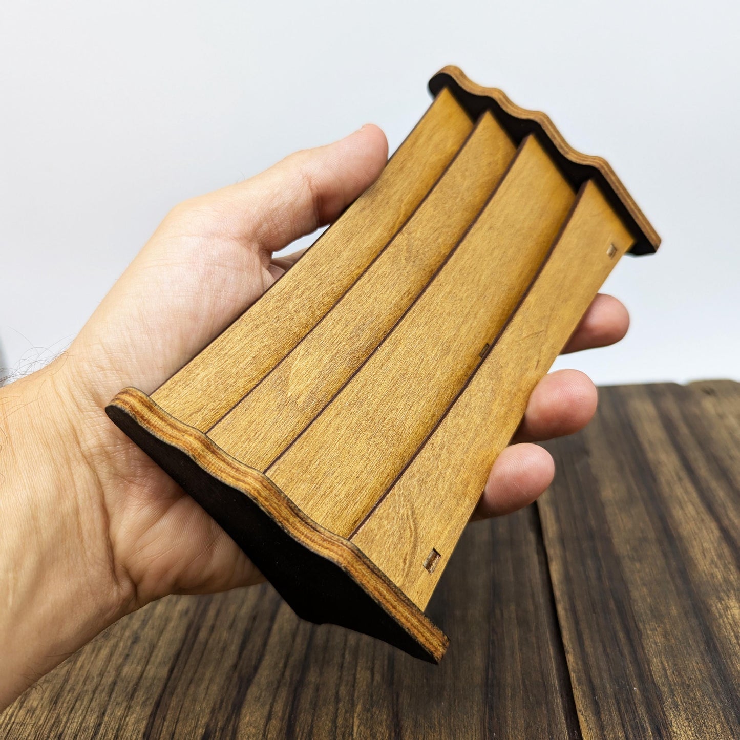Porta carte in legno per giochi da tavolo, supporto per carte universale, Arkham Horror, Magic the Gathering, Dungeon Crawlers