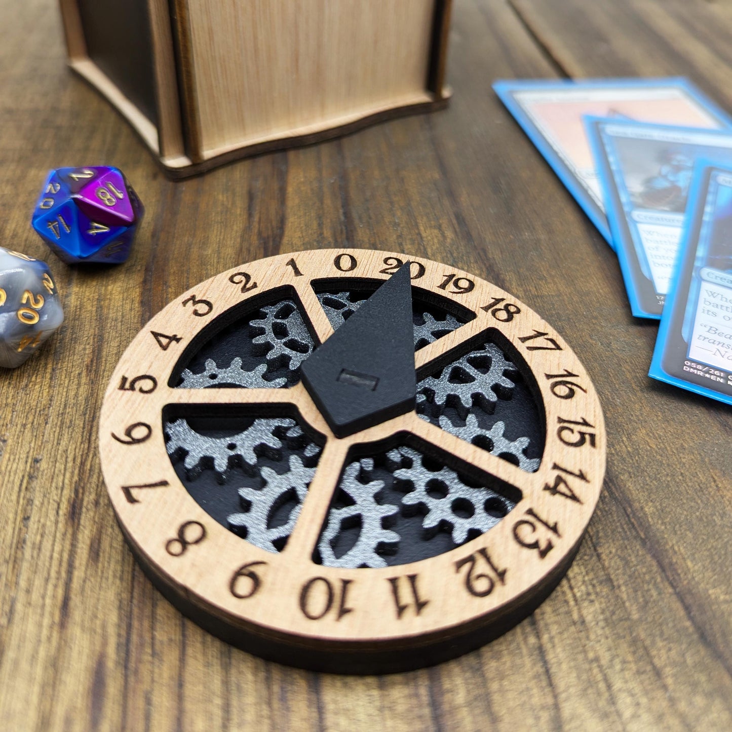 MTG Contatore Punti Vita meccanico in legno per Magic: The Gathering