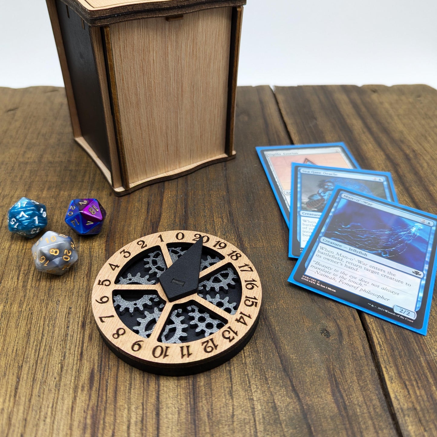 MTG Contatore Punti Vita meccanico in legno per Magic: The Gathering
