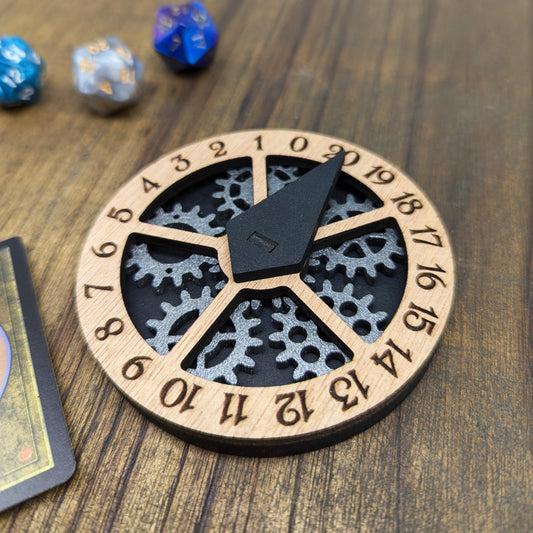 MTG Contatore Punti Vita meccanico in legno per Magic: The Gathering