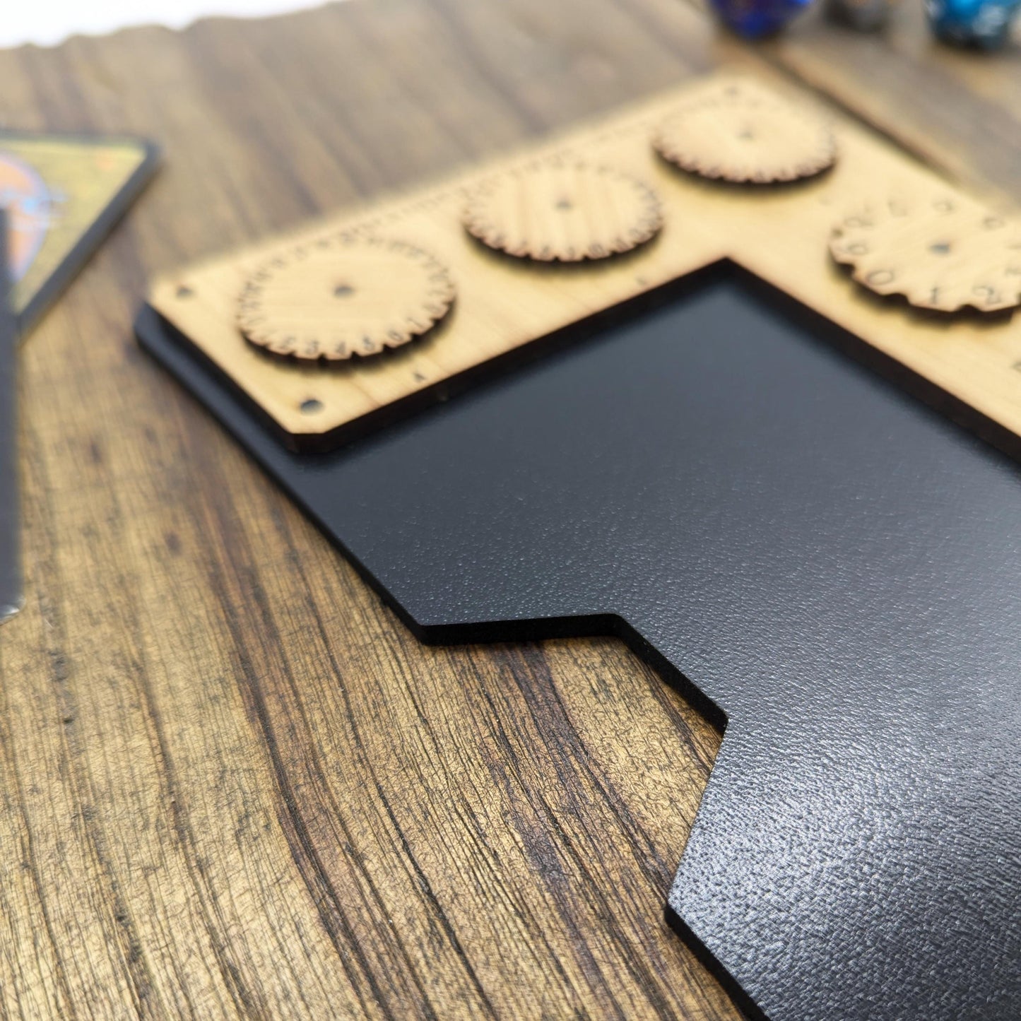 Command zone per Magic the Gathering - Plancia giocatore magnetica in legno per MTG Commander con tracker per vita, veleno, lanci e danni