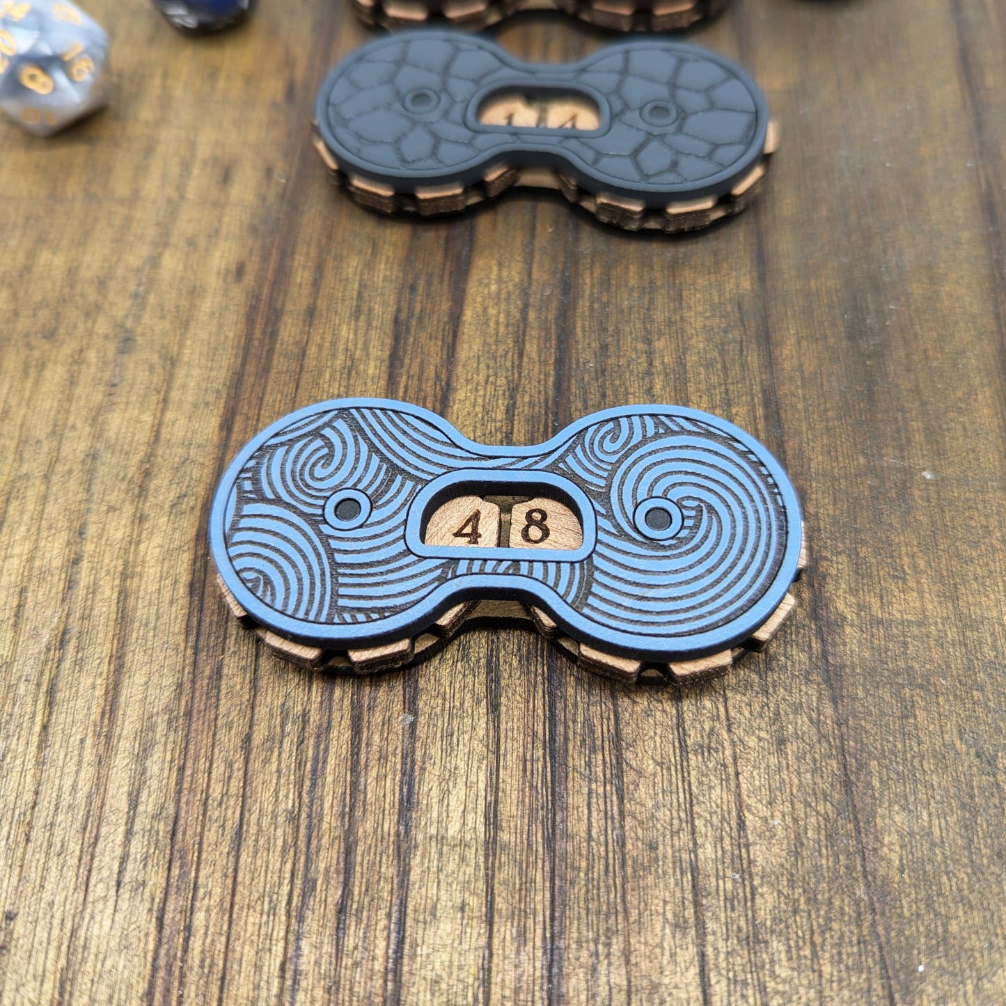 Contatore punti vita ferita universale magnetico in legno - Collezione I Quattro Elementi - Giochi di ruolo, carte e giochi da tavola