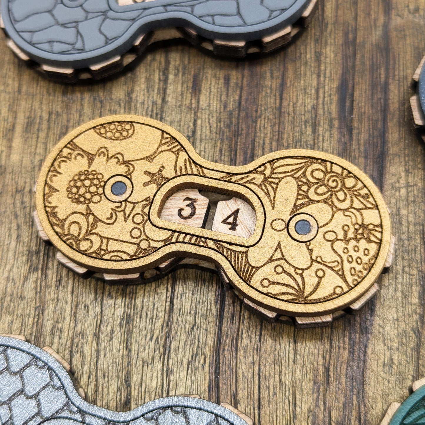 Contatore punti vita ferita universale magnetico in legno 0-99 - Giochi di ruolo, carte e giochi da tavola - Magic, Lorcana, DnD, Pathfinder