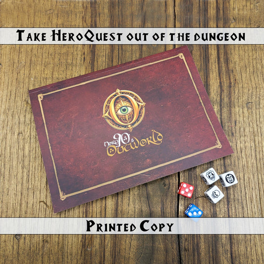 ULTIME COPIE DIFETTATE - Outworld - Libro di regole aggiuntive espansione HeroQuest - Copia Stampata in Inglese