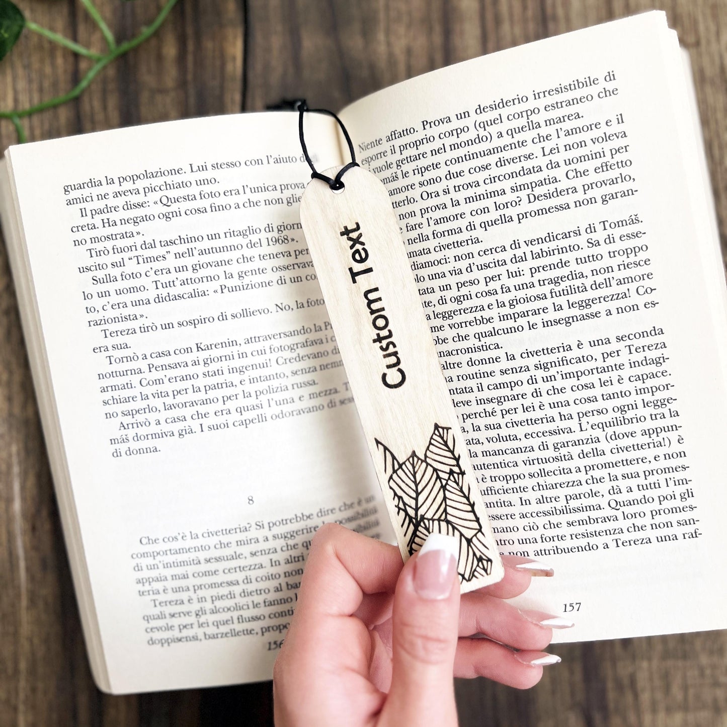 Segnalibri in legno inspirati ai 4 elementi: Fuoco, Aria, Terra, Acqua – Personalizzabili – Fatti in legno sottile - Idea regalo per lettori