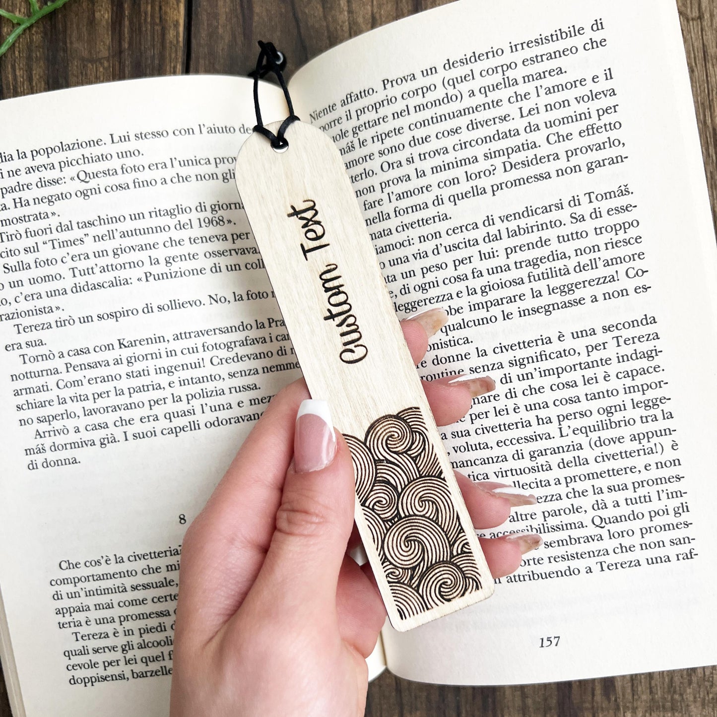 Segnalibri in legno inspirati ai 4 elementi: Fuoco, Aria, Terra, Acqua – Personalizzabili – Fatti in legno sottile - Idea regalo per lettori