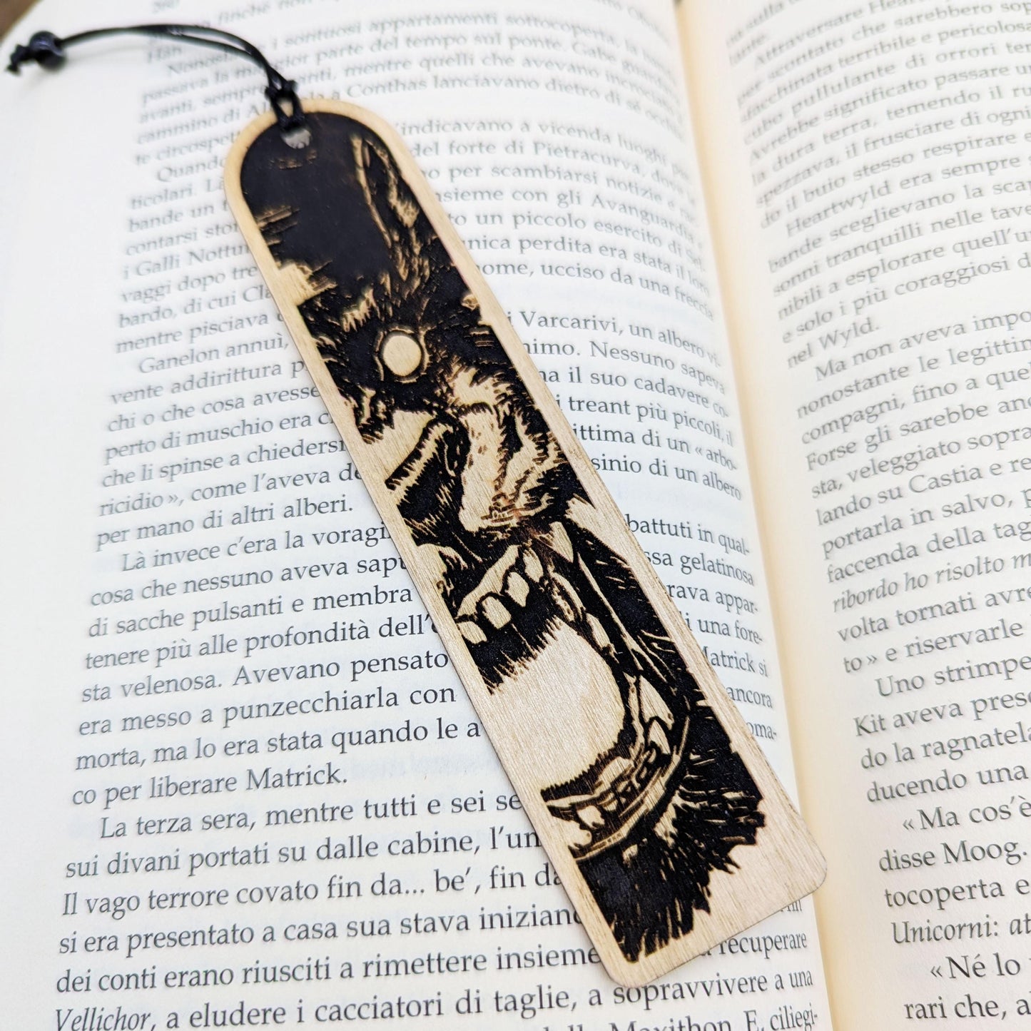 Segnalibro in legno ispirato a Zodd l'immortale da Berserk – Realizzato in legno sottile – Regalo anime per lettori collezionisti