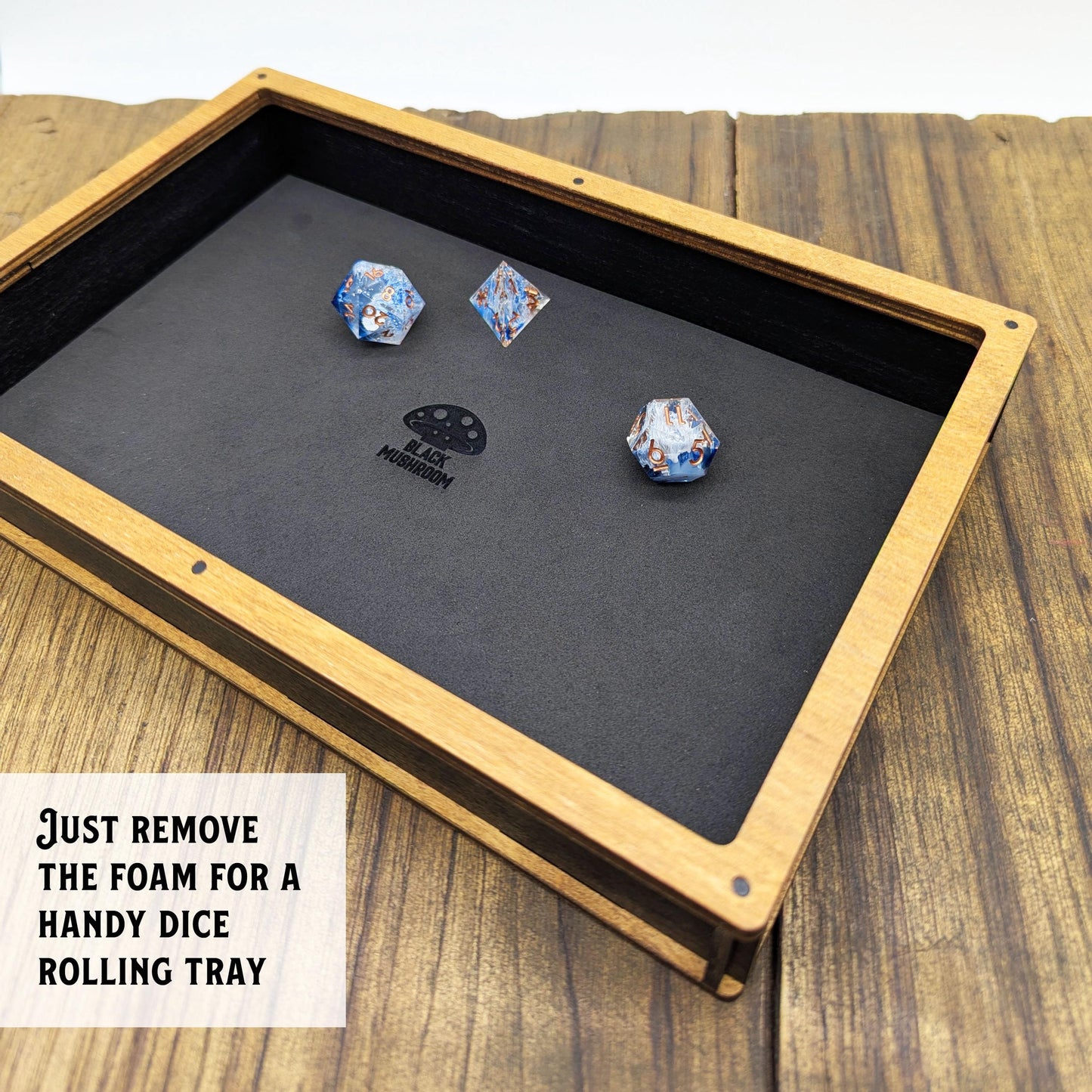 Kit dell'Avventuriero in legno con Inserto in Foam per Miniature, Carte, Dadi, Schede, Varie. Scatola portatile per DnD, Giochi di Ruolo