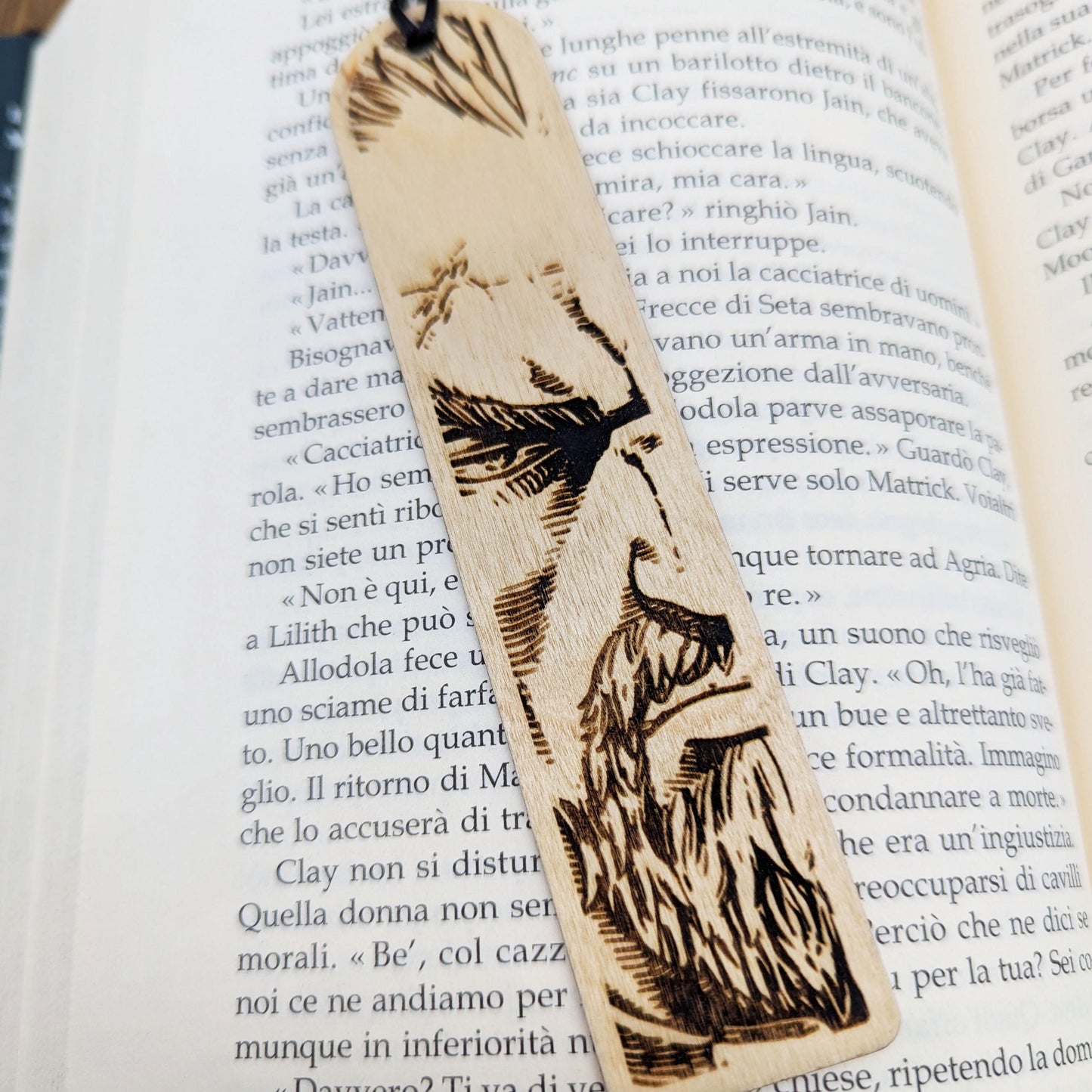 Set di segnalibri in legno ispirati a Vinland Saga – Incisione dettagliata di Thorfinn, Askeladd e Thorkell – Regalo per fan anime e manga